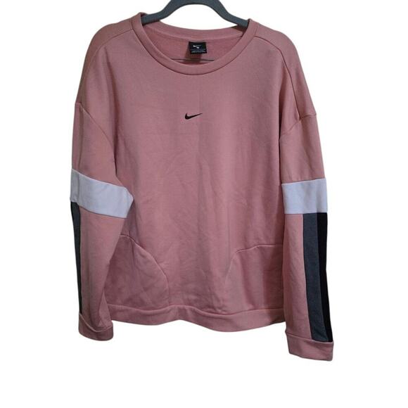 Women's Nike Color-Block Crew Sportswear Club Fleece Size Large - Picture 1 of 5